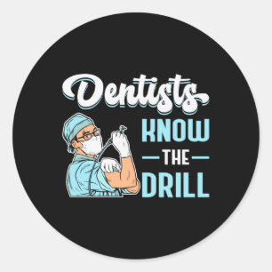 Tandarts Tandheelkunde Tanden Gift Idee Ronde Sticker