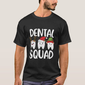 Tandarts tandheelkundig team grappige kerstcadeaus t-shirt