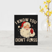 Tandarts Tandheelkundige Kerstmis plezier Kerstman Kaart (Gele Bloem)