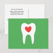 Tandarts tandheelkundige kliniek afspraak herinner briefkaart (Voorkant / Achterkant)