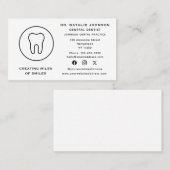 Tandarts tandheelkundige kliniek Tandheelkunde Soc Visitekaartje (Voorkant / Achterkant)