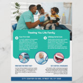 Tandarts, Tandheelkundige Kliniek, Tandheelkundige Flyer (Achterkant)