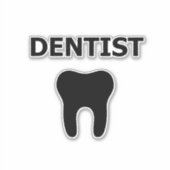 Tandarts, tandontwerp sticker (Voorkant)