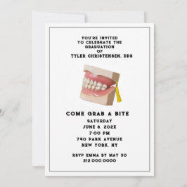 Tandarts Tandschool Afstudeerfeest Uitnodiging