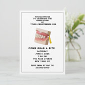 Tandarts Tandschool Afstudeerfeest Uitnodiging (Staand voorkant)