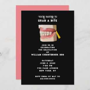 Tandarts Tandschool Afstudeerfeest Uitnodiging