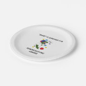 Tandarts Tandschool Afstuderen Dinosaurus Grappig Papieren Bordje (Gekanteld)