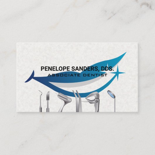 Tandarts Tools Logo | Smile Graphics Visitekaartje (Voorkant)