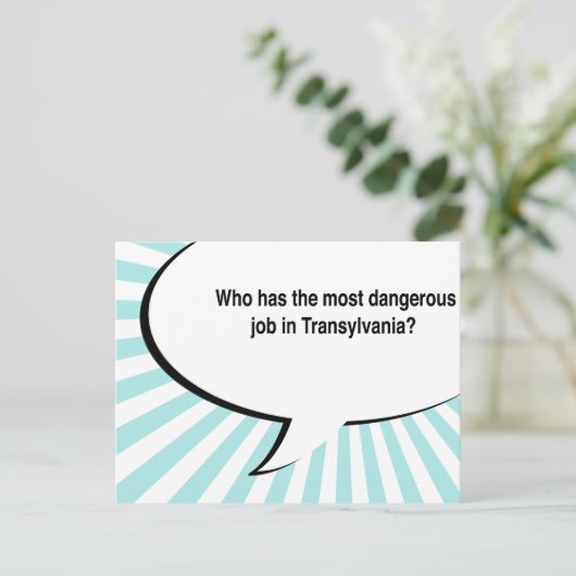 tandarts transsylvania grap briefkaart (Staand voorkant)