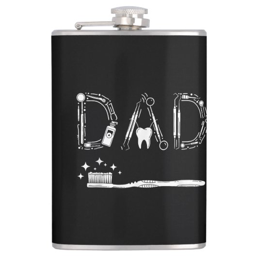 tandarts vader opa opa Vaderdag me Heupfles (Voorkant)