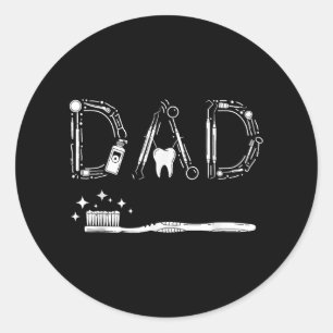  tandarts vader opa opa Vaderdag me Ronde Sticker