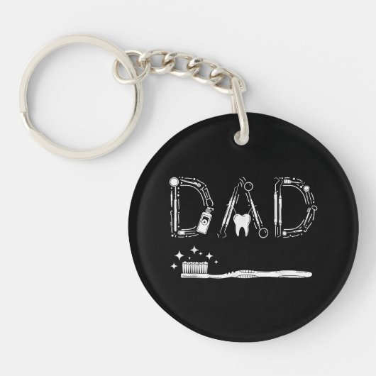 tandarts vader opa opa Vaderdag me Sleutelhanger (Voorkant)