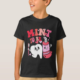 Tandarts valentijnsmunt om tandenborstel tandpasta t-shirt