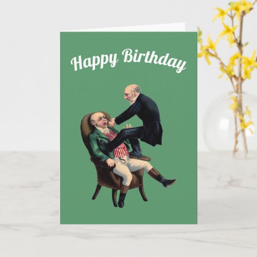 Tandarts verjaardag kaart (Gele Bloem)