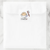 Tandarts Vierkante Sticker (Tas)
