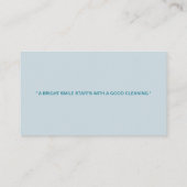 " TANDARTS " VISITEKAARTJE (Achterkant)