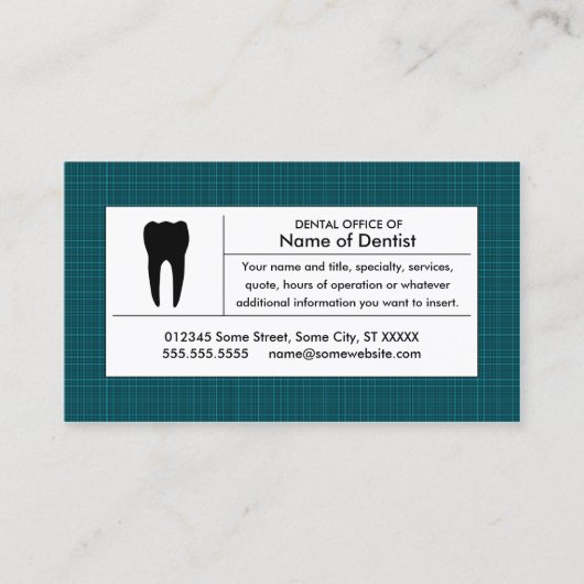 tandarts visitekaartje (Voorkant)