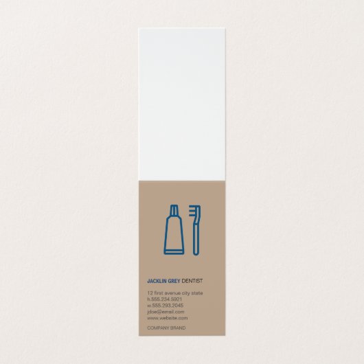 Tandarts Visitekaartje (Buitenkant ongevouwen)