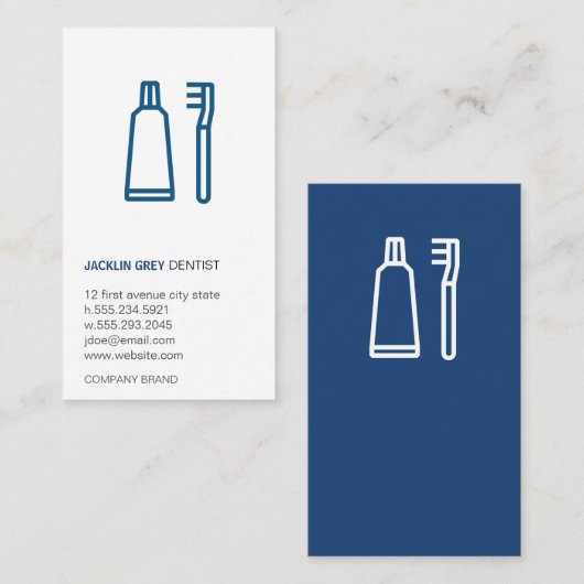 Tandarts Visitekaartje (Voorkant / Achterkant)