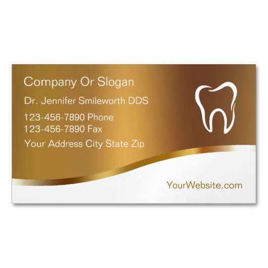 Tandarts Visitekaartje magneten (Voorkant)