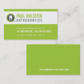 TANDARTS VISITEKAARTJE :: moderne tand logo 2 limo (Voorkant / Achterkant)