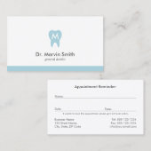 Tandarts Visitekaartjes Monogram Tand Afspraak Afsprakenkaartje (Voorkant / Achterkant)