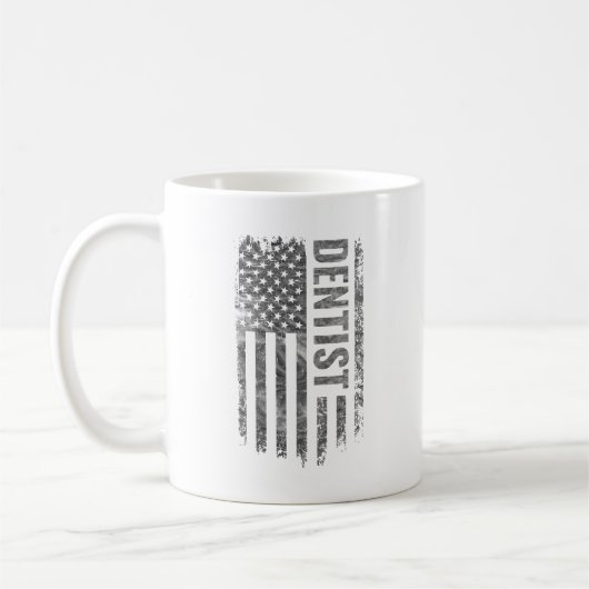 Tandarts VS Vlag Bedrukt Mok met distressed design (Links)