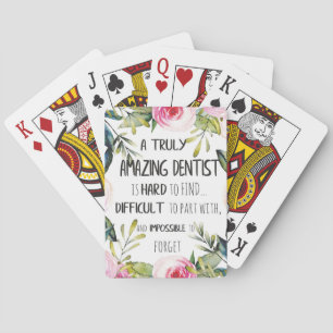 Tandarts waardering Dokter Dank je Cadeau Citaat Pokerkaarten