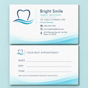 Tandarts Water Dental Care Logo Afspraakkaart Afsprakenkaartje