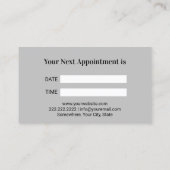 Tandarts Witte Tand Modern Zwart Curves Dental Afsprakenkaartje (Achterkant)