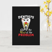 Tandarts wortelkanaal - tand holte woordspeling kaart (Gele Bloem)