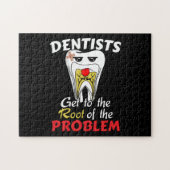 Tandarts wortelkanaal - tand holte woordspeling legpuzzel (Horizontaal)