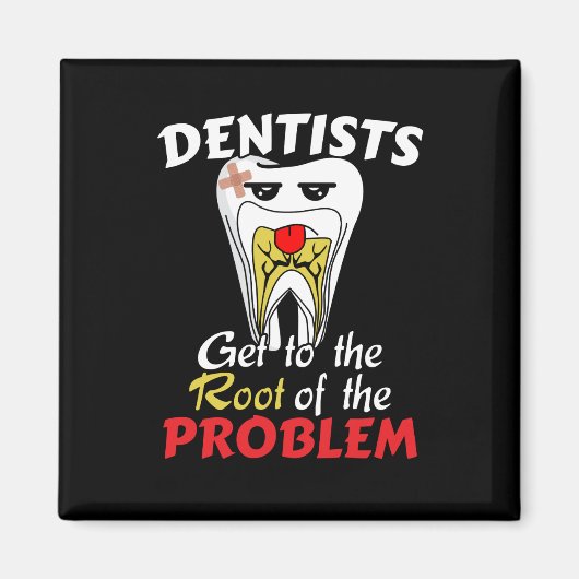 Tandarts wortelkanaal - tand holte woordspeling magneet (Voorkant)