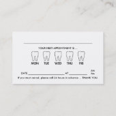 Tandarts Zakelijk / Afspraakkaart Afsprakenkaartje (Achterkant)