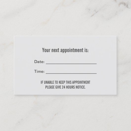 Tandarts Zilveren Streep Marine Blauw Tandheelkund Afsprakenkaartje (Achterkant)