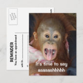 Tandartsafspraak zeg Aaah Briefkaart (Voorkant / Achterkant)