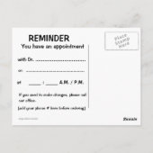 Tandartsafspraak zeg Aaah Briefkaart (Achterkant)