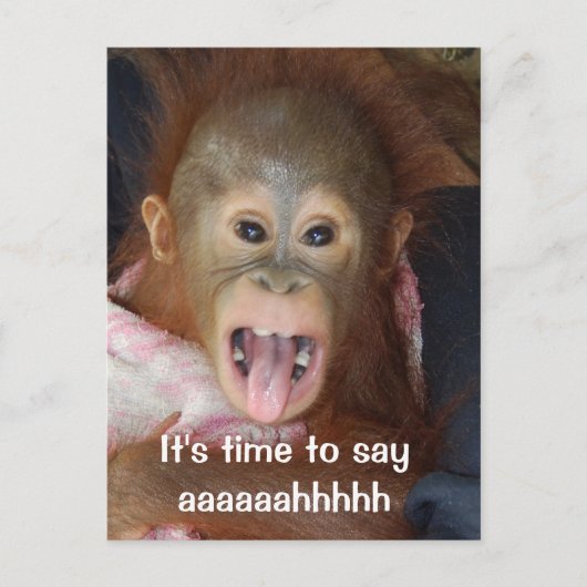 Tandartsafspraak zeg Aaah Briefkaart (Voorkant)