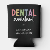 Tandartsassistent Geschenk met Naam Blikjeskoeler (Achterkant)