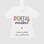 Tandartsassistent Geschenk met naam Ornament (achterkant)