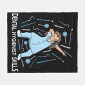 Tandartsassistent Gift Vrouwen Tandheelkundige Hyg Fleece Deken (Voorkant (Horizontaal))