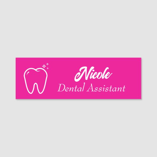 Tandartsassistent Naamplaatje (Voorkant)
