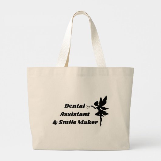 Tandartsassistent Tote Tas Smile Maker Fee (Achterkant)
