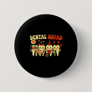 Tandartsassistente team valentijnsdag tanden hygië ronde button 5,7 cm