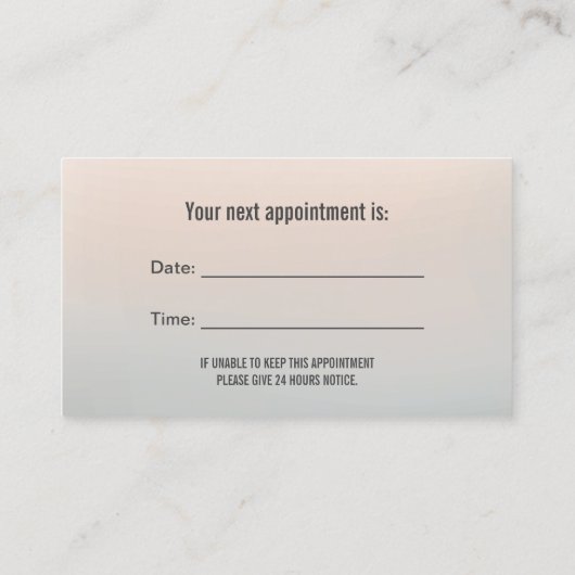 Tandartsbureau Schone Tand Moderne Tandarts Afsprakenkaartje (Achterkant)