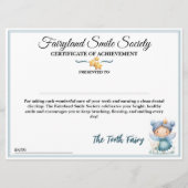 Tandartscontrolecertificaat van de Fairyland Smile (Voorkant)