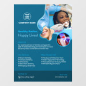 Tandartsdiensten Custom Window Cling Raamsticker (Vel)