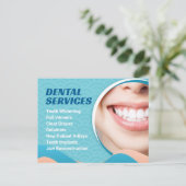 Tandartsdiensten met speciale aanbieding briefkaart (Staand voorkant)