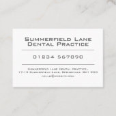 Tandartsen praktijk afspraak kaart visitekaartje (Voorkant)