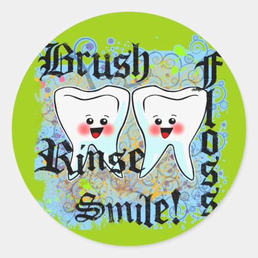 Tandartsen Tandartsen Professionals Ronde Sticker (Voorkant)